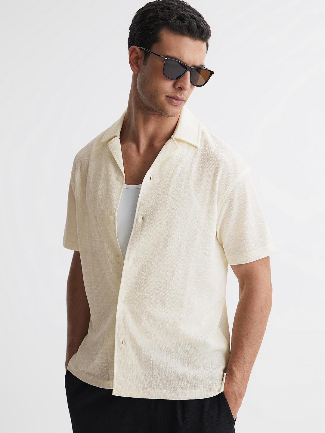 

Рубашка с коротким рукавом Reiss Darcy, цвет экрю