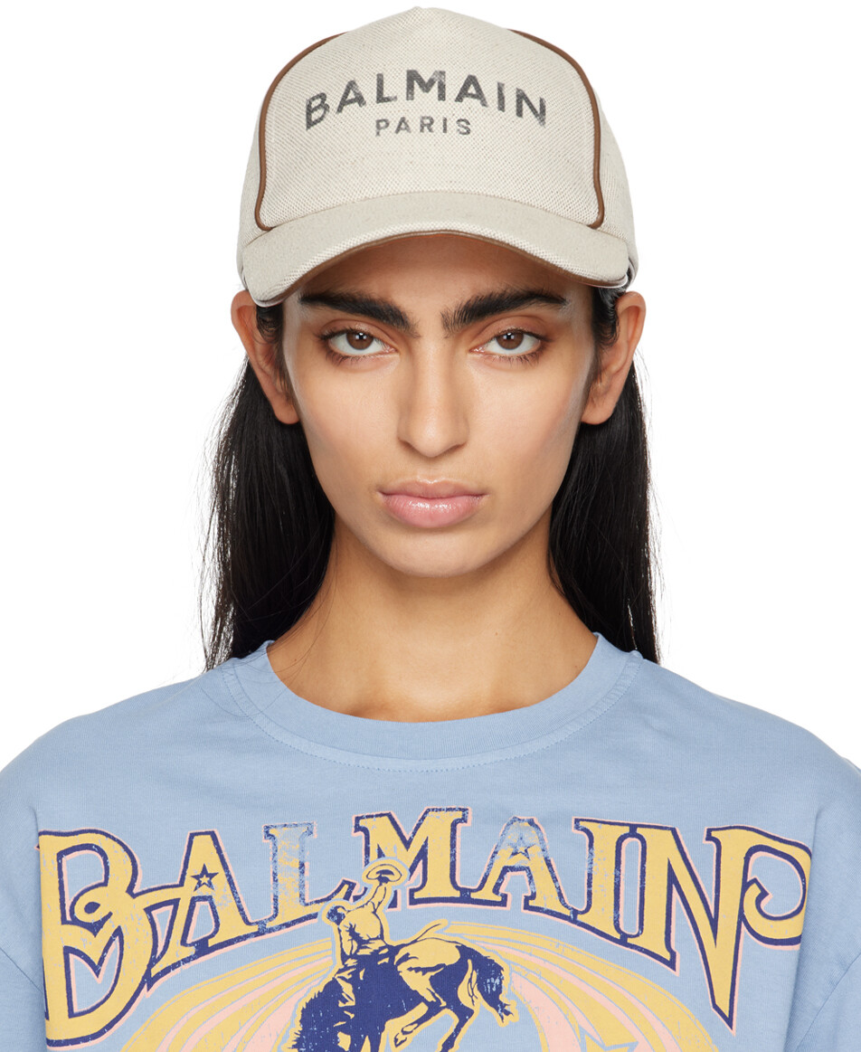 

Белая хлопковая кепка B-Army Balmain