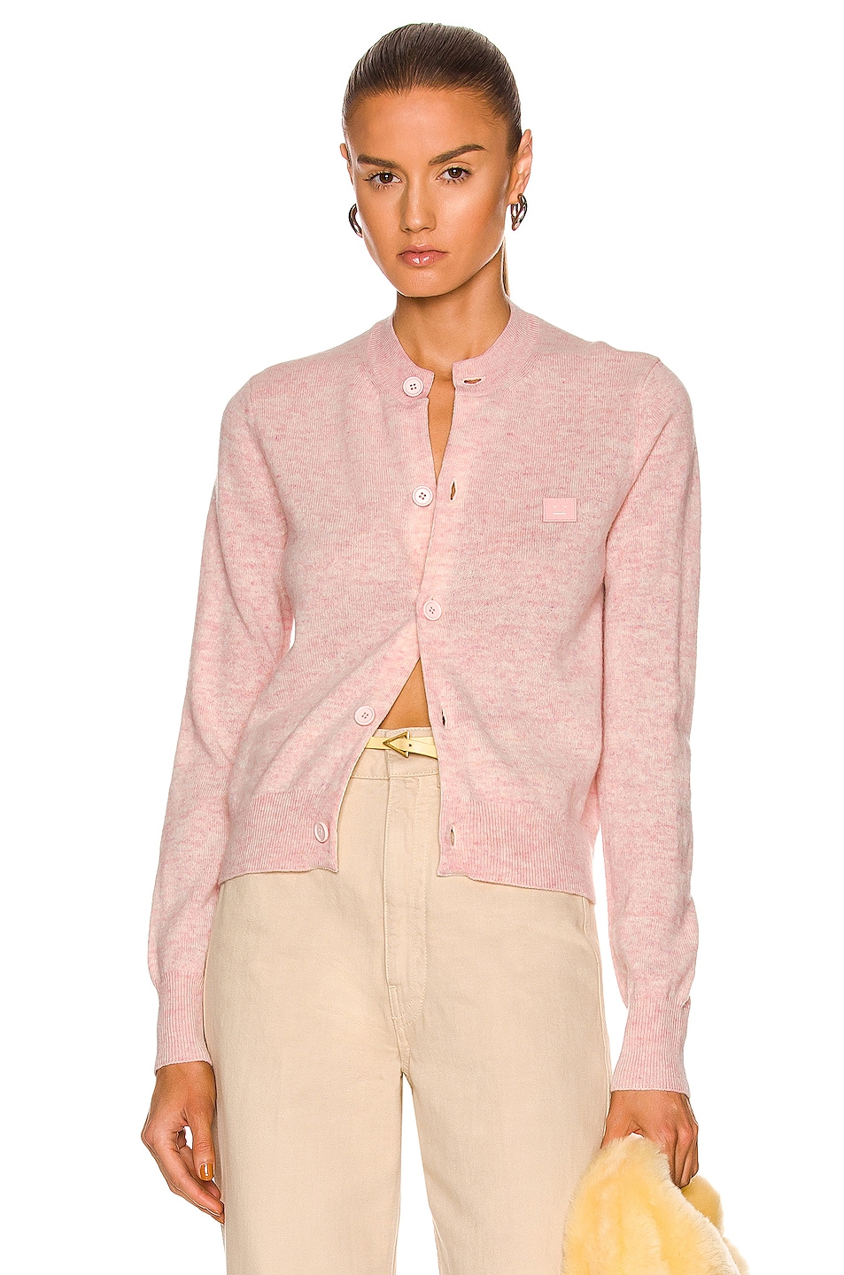 

Кардиган Acne Studios Solid, цвет Faded Pink Melange