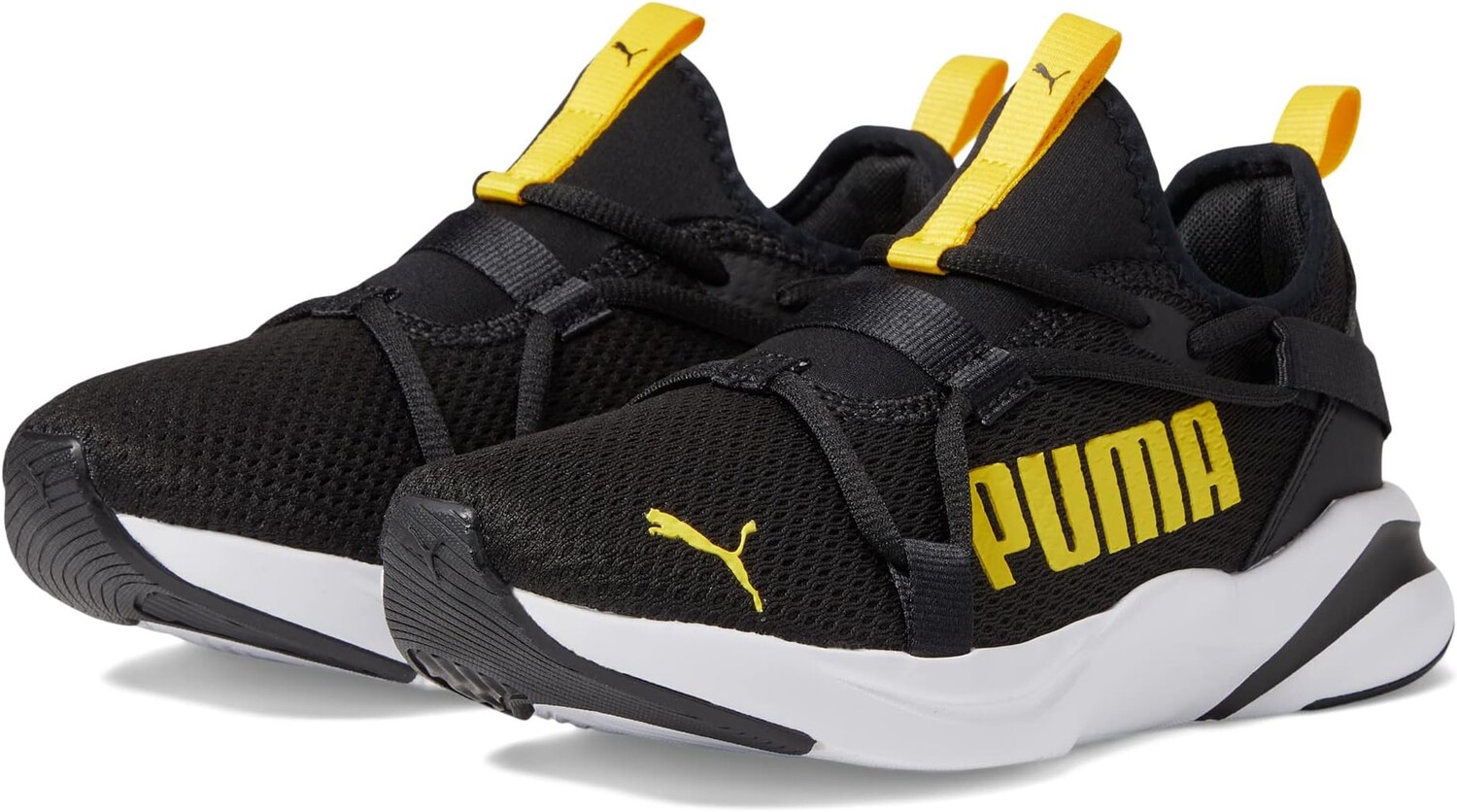 

Кроссовки PUMA Softride Rift Slip-On Pop, цвет Black/Pelé Yellow