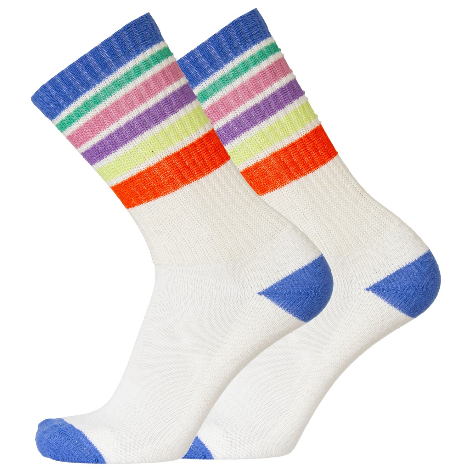 

Многофункциональные носки Uphillsport Lifestyle Merino Sport Stripes M3, цвет White/Blue With Stripes