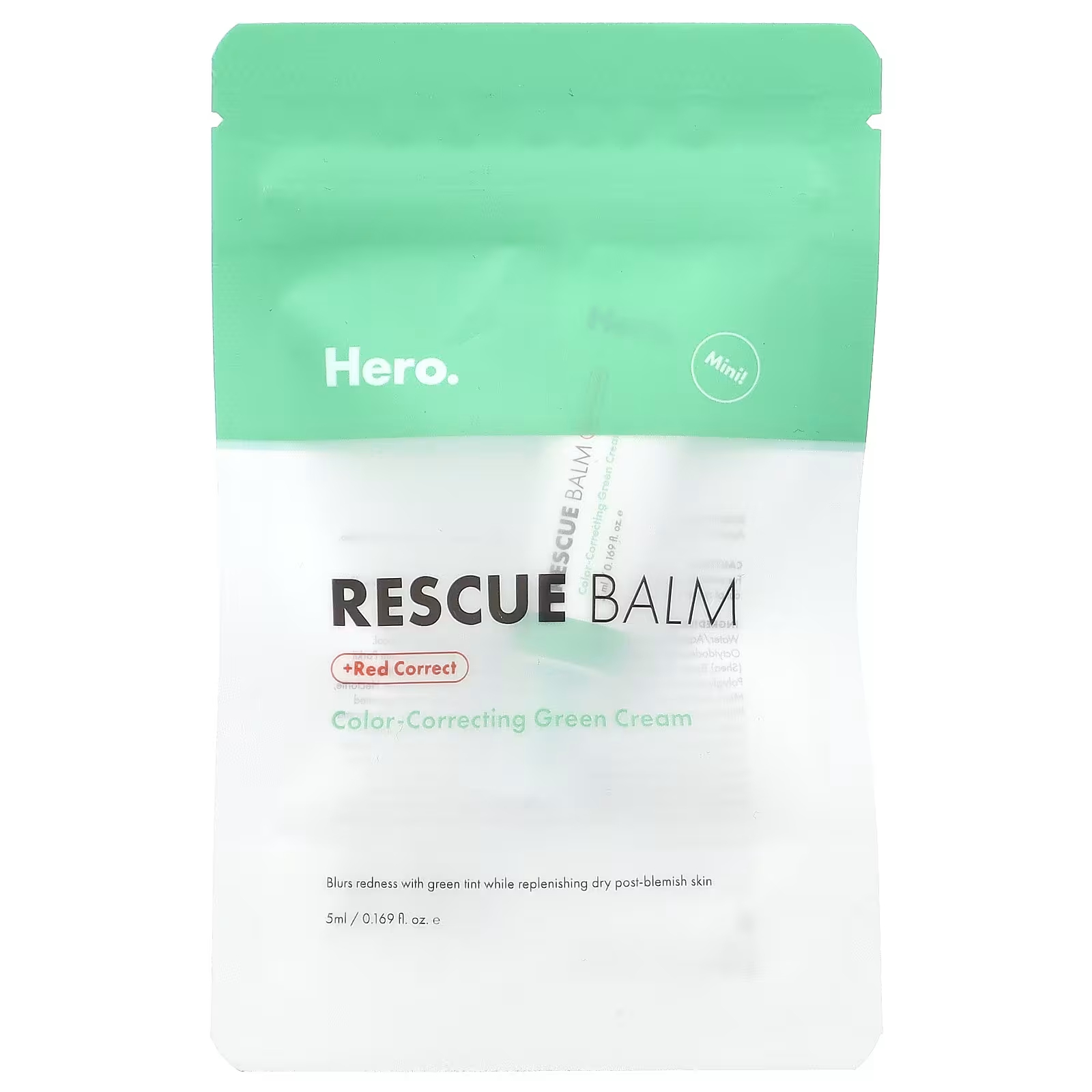 Крем Hero Cosmetics Rescue Balm + Red Correct Mini hero cosmetics rescue balm восстанавливающий крем после высыпаний 15 мл 0 507 жидк унции