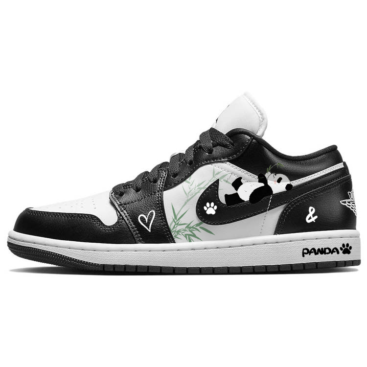 

Кроссовки Air Jordan 1 Vintage Basketball Shoes Women's Low-top Black/white, черный