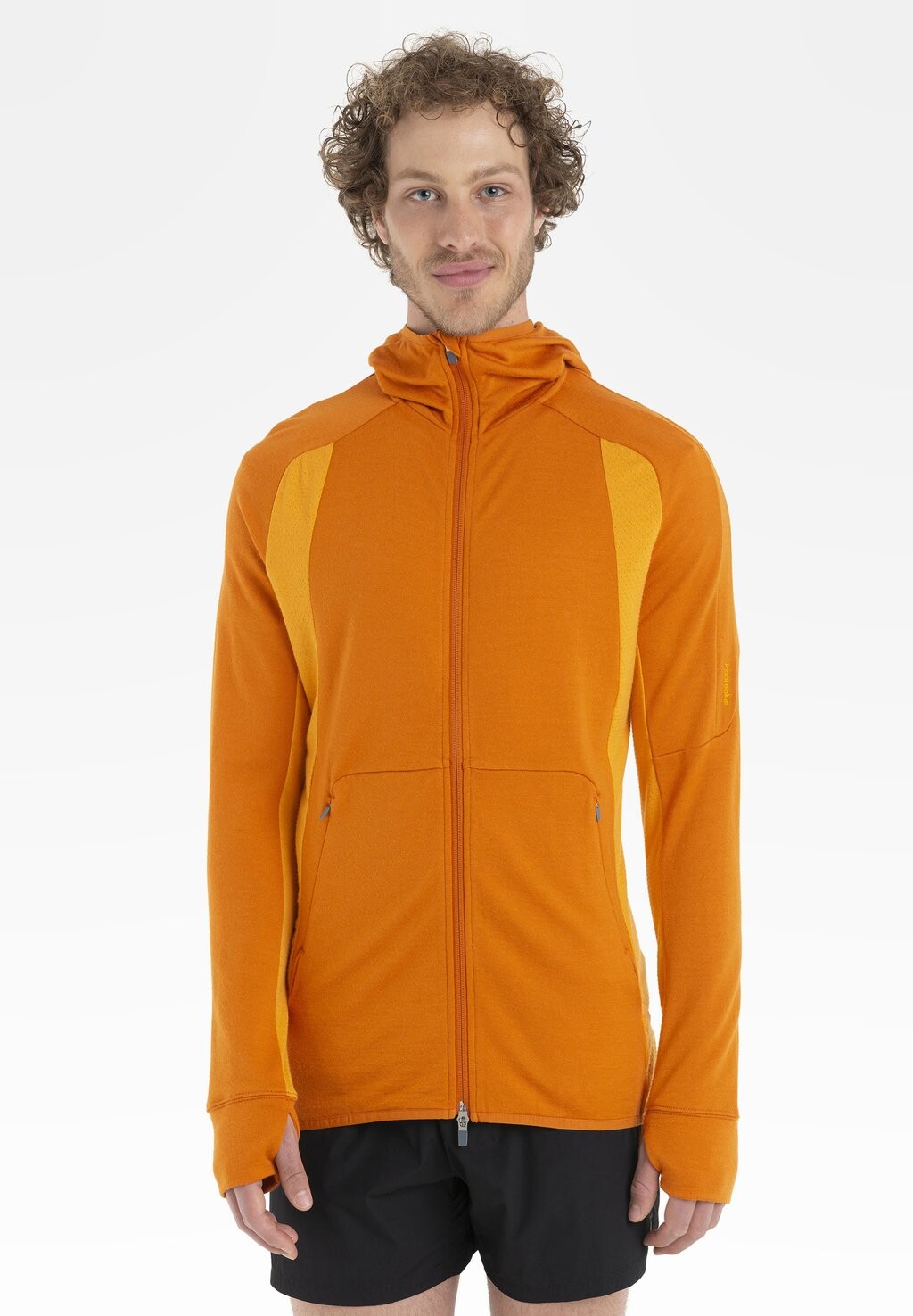 

Толстовка на молнии Merino Quantum Zoneknit Ls Zip Hoodie Icebreaker, цвет earth solar cb