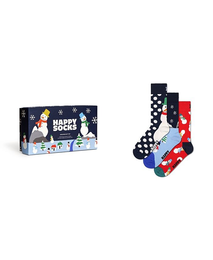 

Подарочный набор мужских носков «Снеговик», 3 шт. Happy Socks, мультиколор