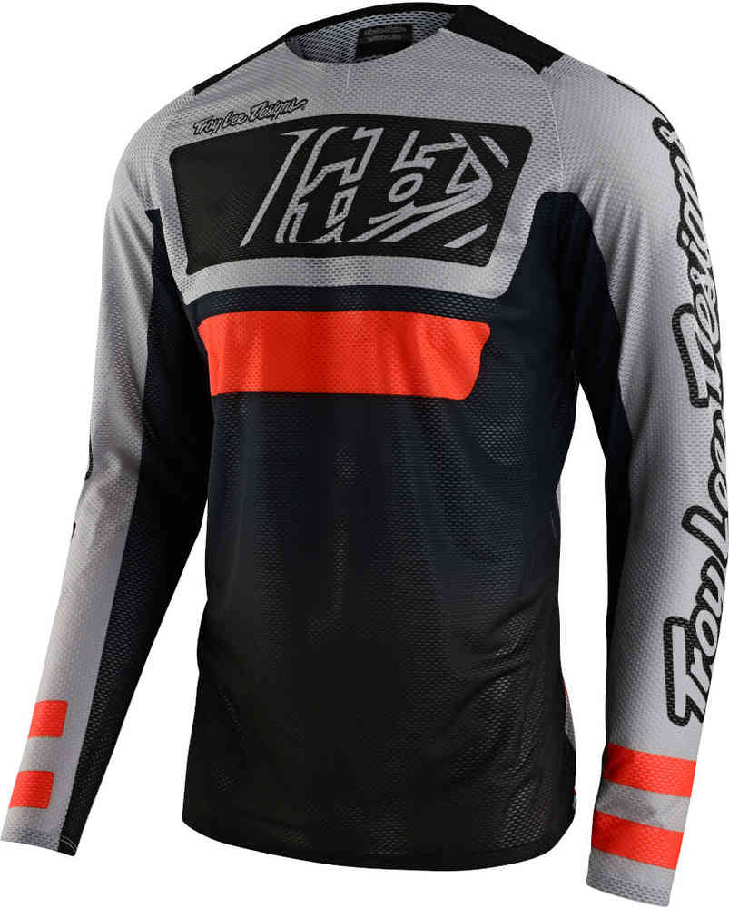 Джерси для мотокросса SE Pro Air Lanes Troy Lee Designs, черный/серый/оранжевый футболка troy lee designs skyline air channel велосипедная синяя
