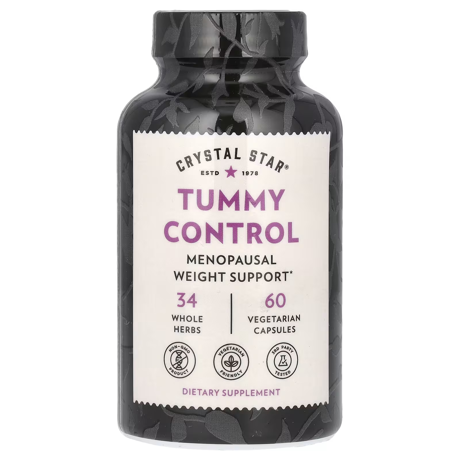 Пищевая добавка Crystal Star Tummy Control, 60 вегетарианских капсул