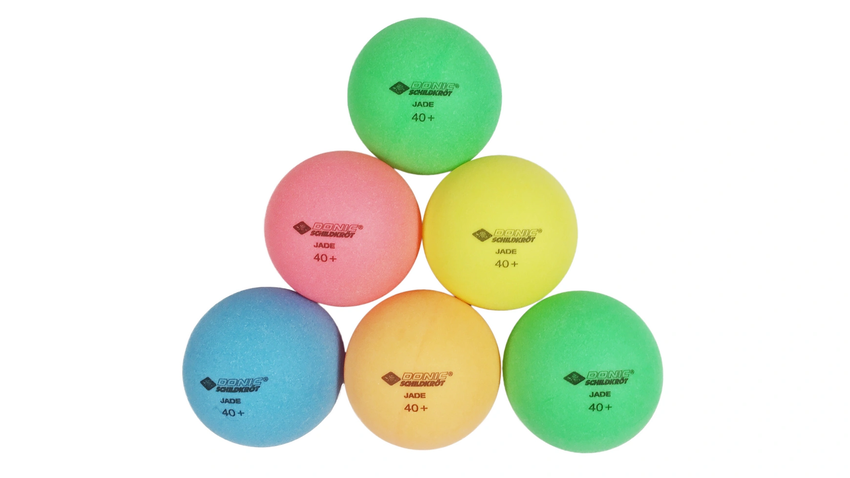 Donic Schildkröt Мяч для настольного тенниса Color Popps, 6 цветных шариков качества Poly 40+ donic schildkröt мяч для настольного тенниса jade качество поли 40 6 штук в блистере оранжевый