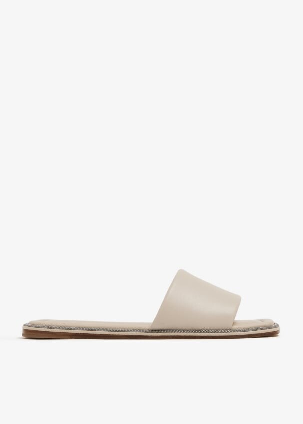 

Сандалии Brunello Cucinelli Square Toe, бежевый