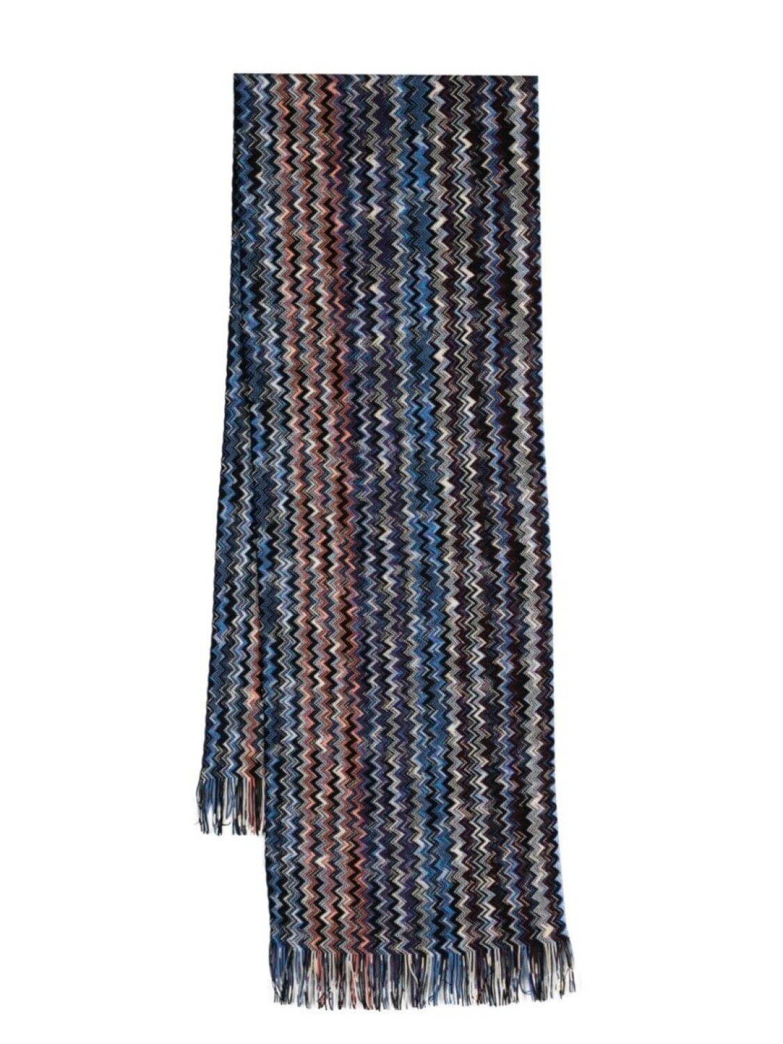 

Missoni шарф с узором зигзаг, синий