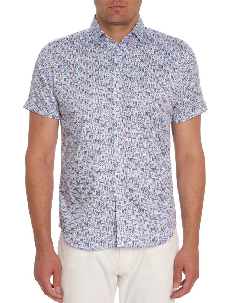 

Рубашка из хлопкового сатина Overlook Robert Graham, цвет Multi
