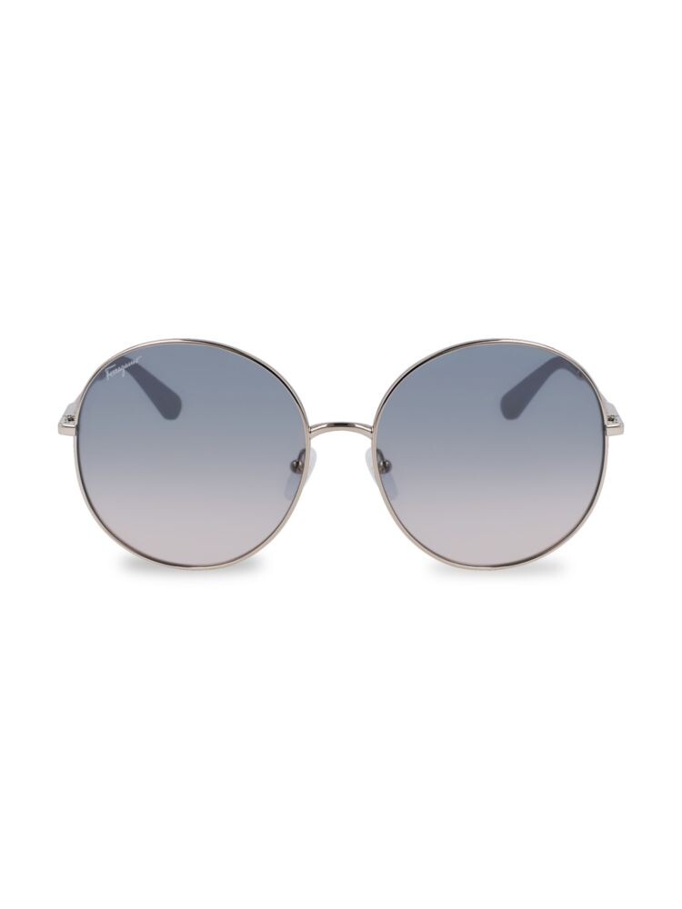 

Круглые солнцезащитные очки 60MM Ferragamo, цвет Rose Gold