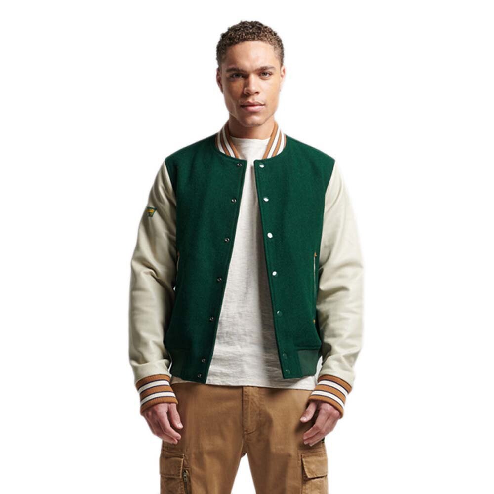 

Куртка Superdry Vintage College Varisty Bomber, зеленый
