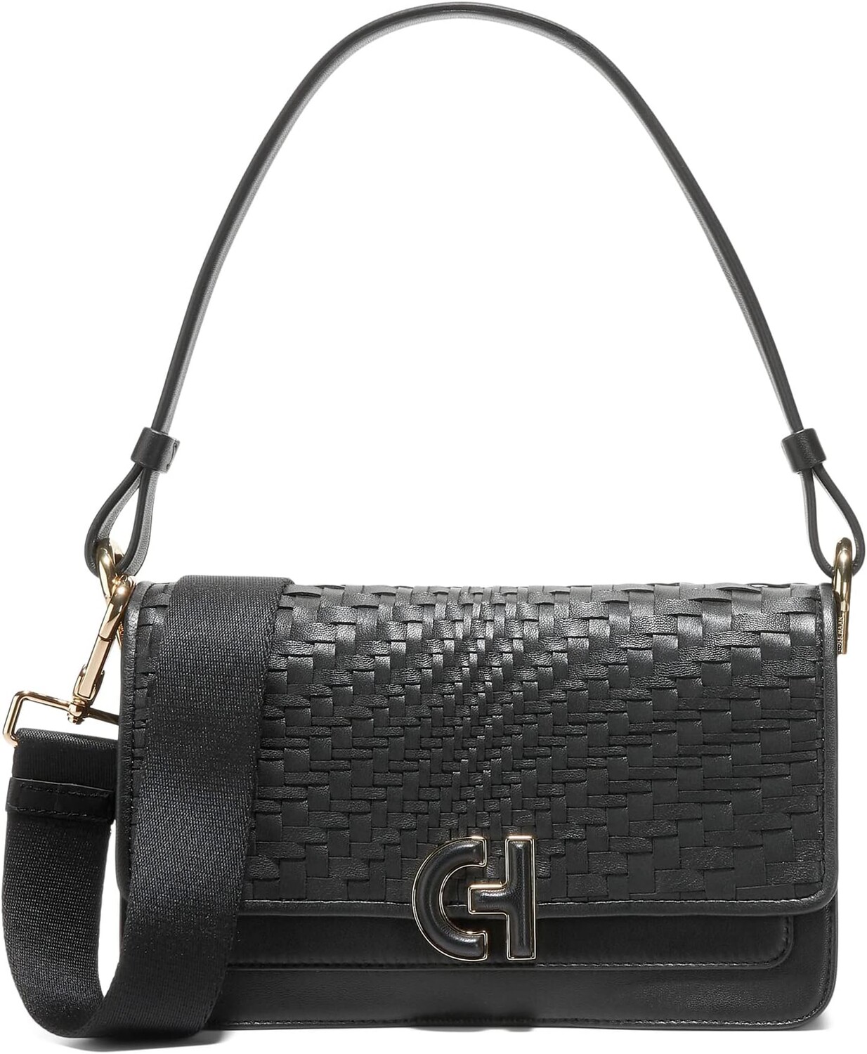 

Мини-сумка через плечо Cole Haan, цвет Black/Woven
