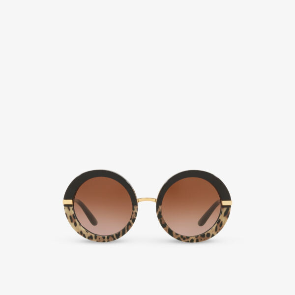 

0dg4393 солнцезащитные очки из ацетата в круглой оправе Dolce & Gabbana, желтый