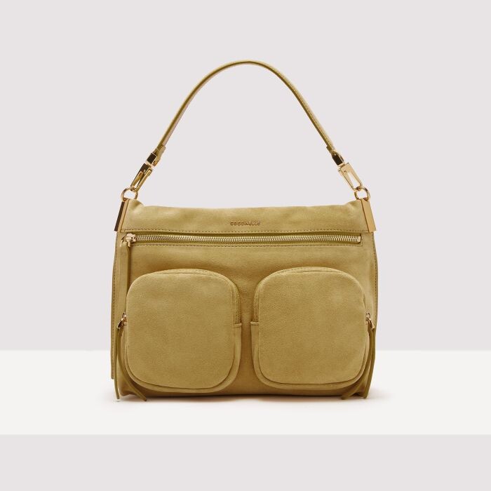 

Замшевая сумочка Coccinelle HYLE SUEDE MEDIUM, желтый