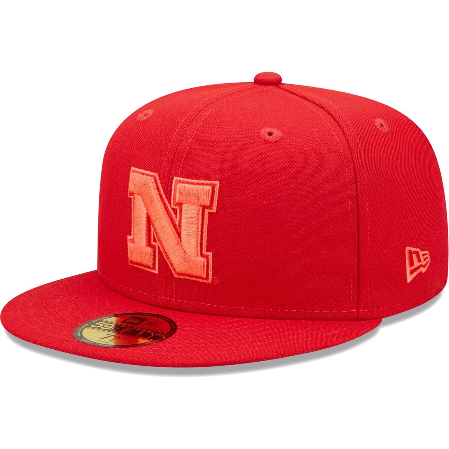 

Мужская облегающая шляпа New Era Scarlet Nebraska Huskers Bright Undervisor 59FIFTY