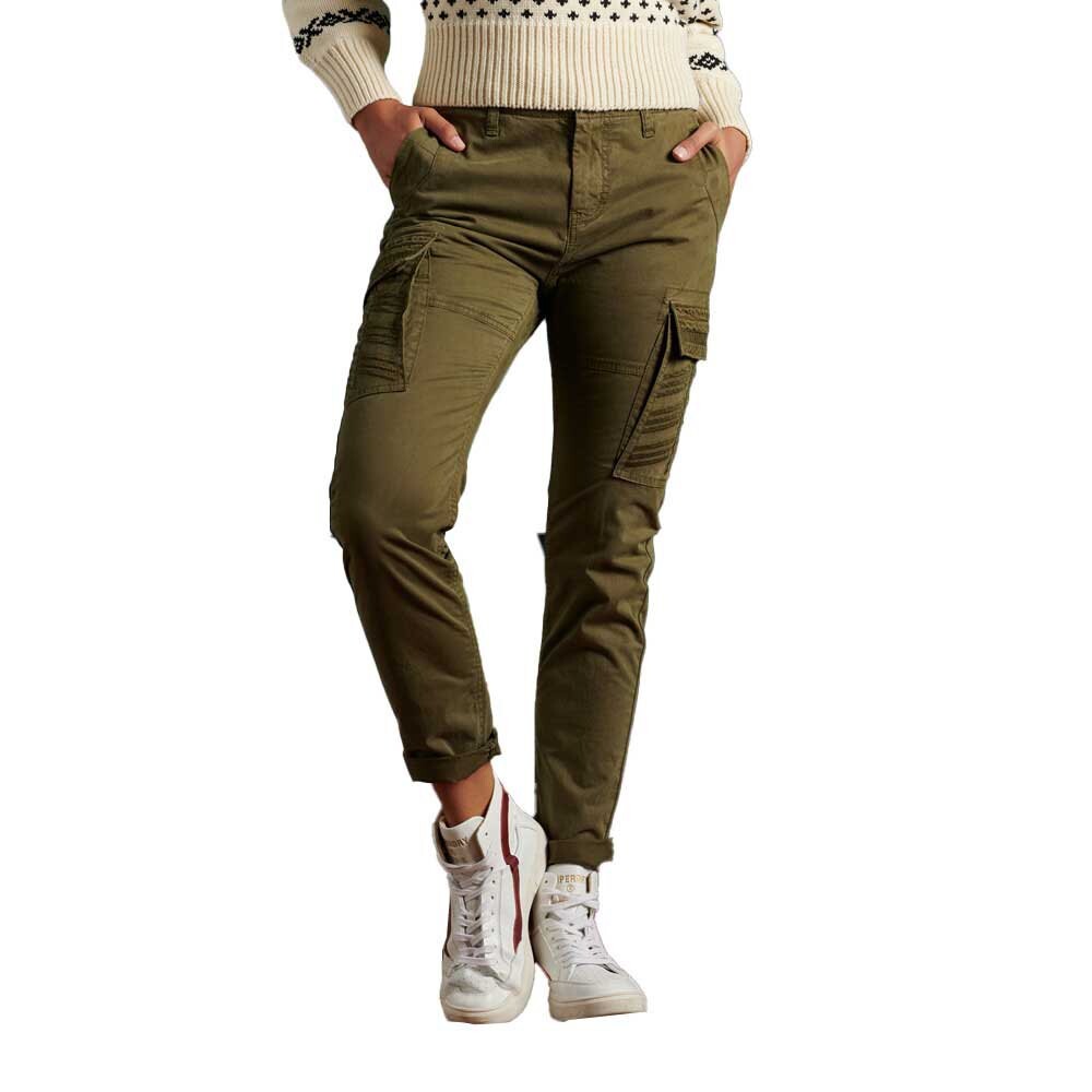 

Брюки Superdry Slim Cargo, зеленый