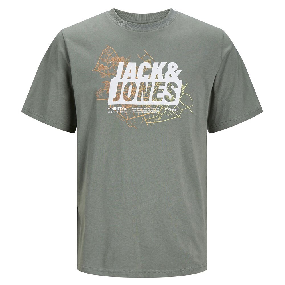 

Футболка Jack & Jones Map Logo Short Sleeve Crew Neck, зеленый