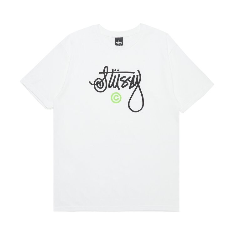 

Футболка Stussy Cursive Basic Logo 'White', белый