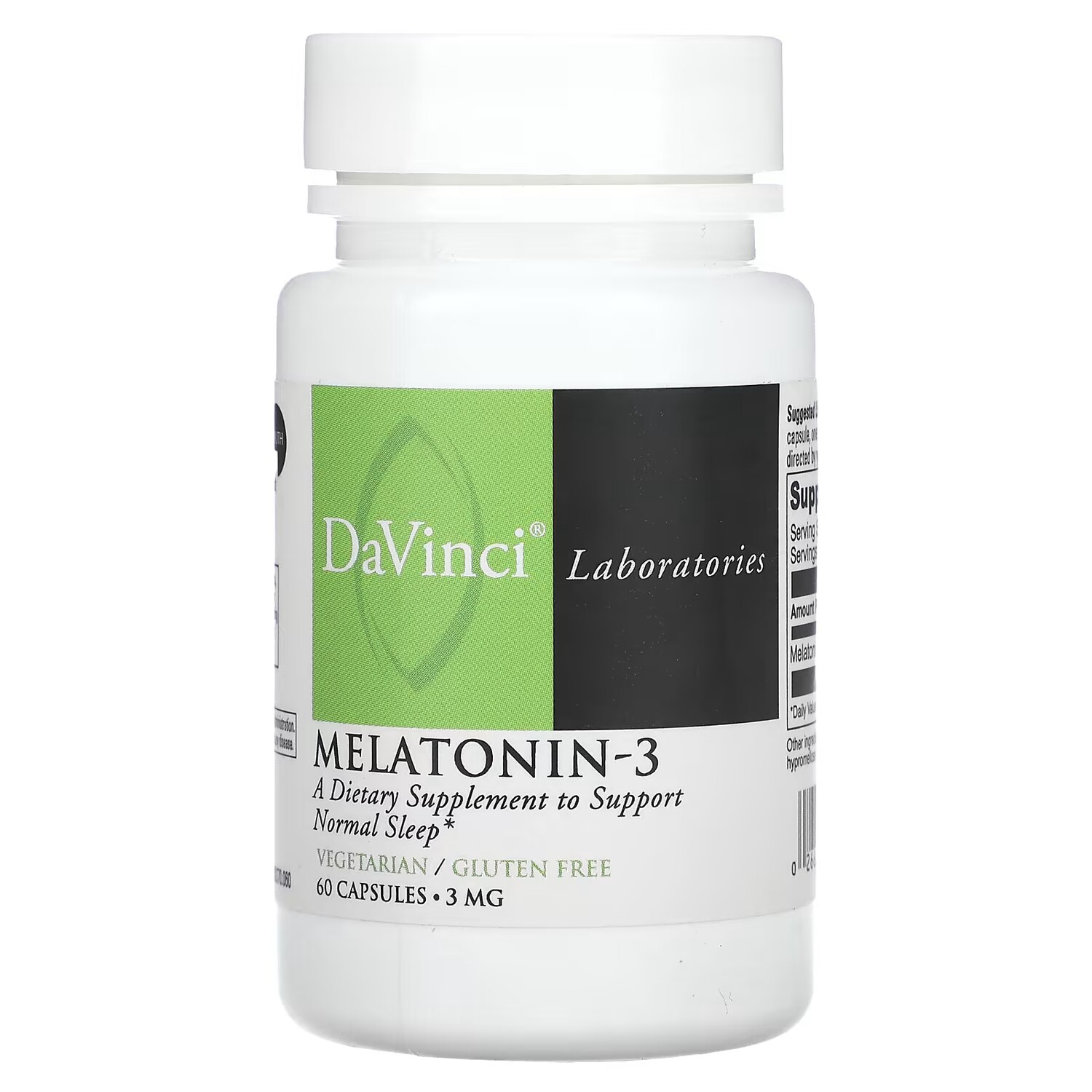 

Мелатонин-3 DaVinci Laboratories of Vermont без глютена, 60 капсул