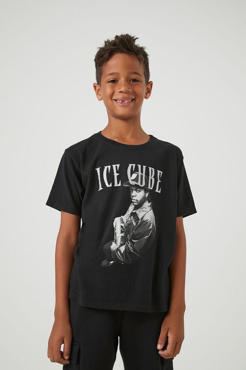 

Детская футболка с рисунком Ice Cube Forever 21, черный