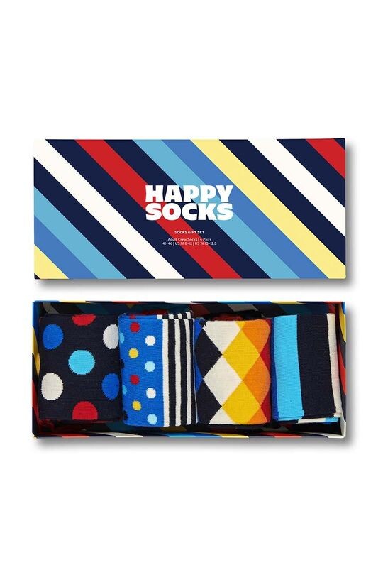 

4 пары носков в полоску Black Week Happy Socks, мультиколор