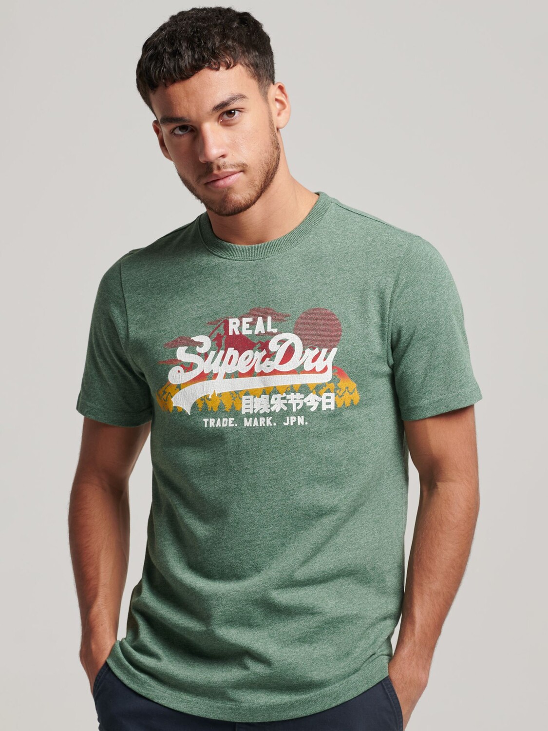

Футболка Superdry Vintage Logo Mountain, Portland Green Grit