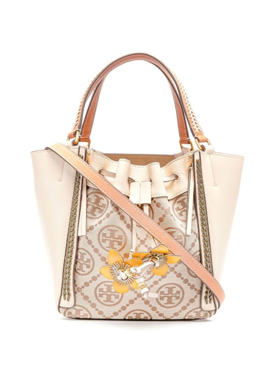 

Tory Burch сумка-тоут с монограммой, нейтральный цвет