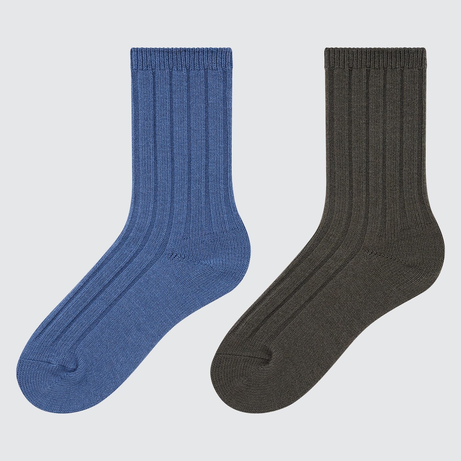 

Детские термоноски HEATTECH в рубчик (две пары) Uniqlo, синий