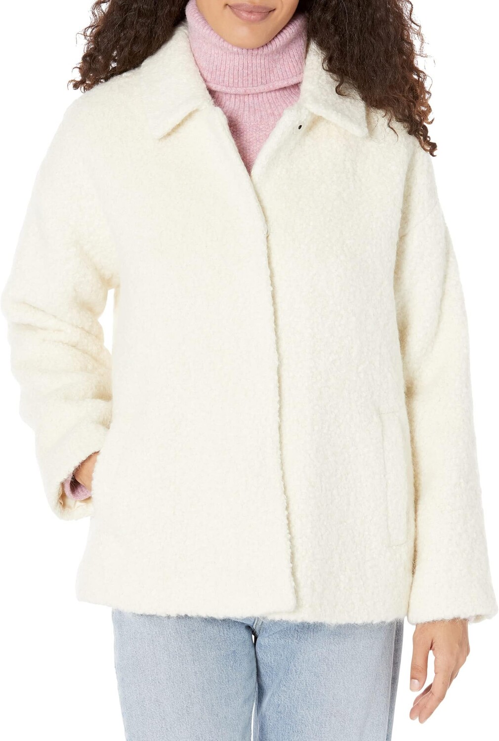 

Классическое пальто с воротником Eileen Fisher, цвет Soft White