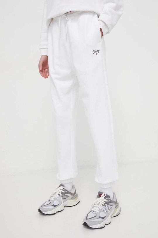 Спортивные брюки из хлопка Tommy Jeans, белый