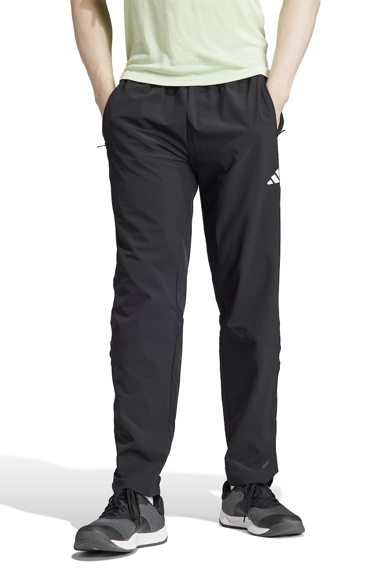 цена Спортивные брюки с карманами на молнии Adidas Performance, черный