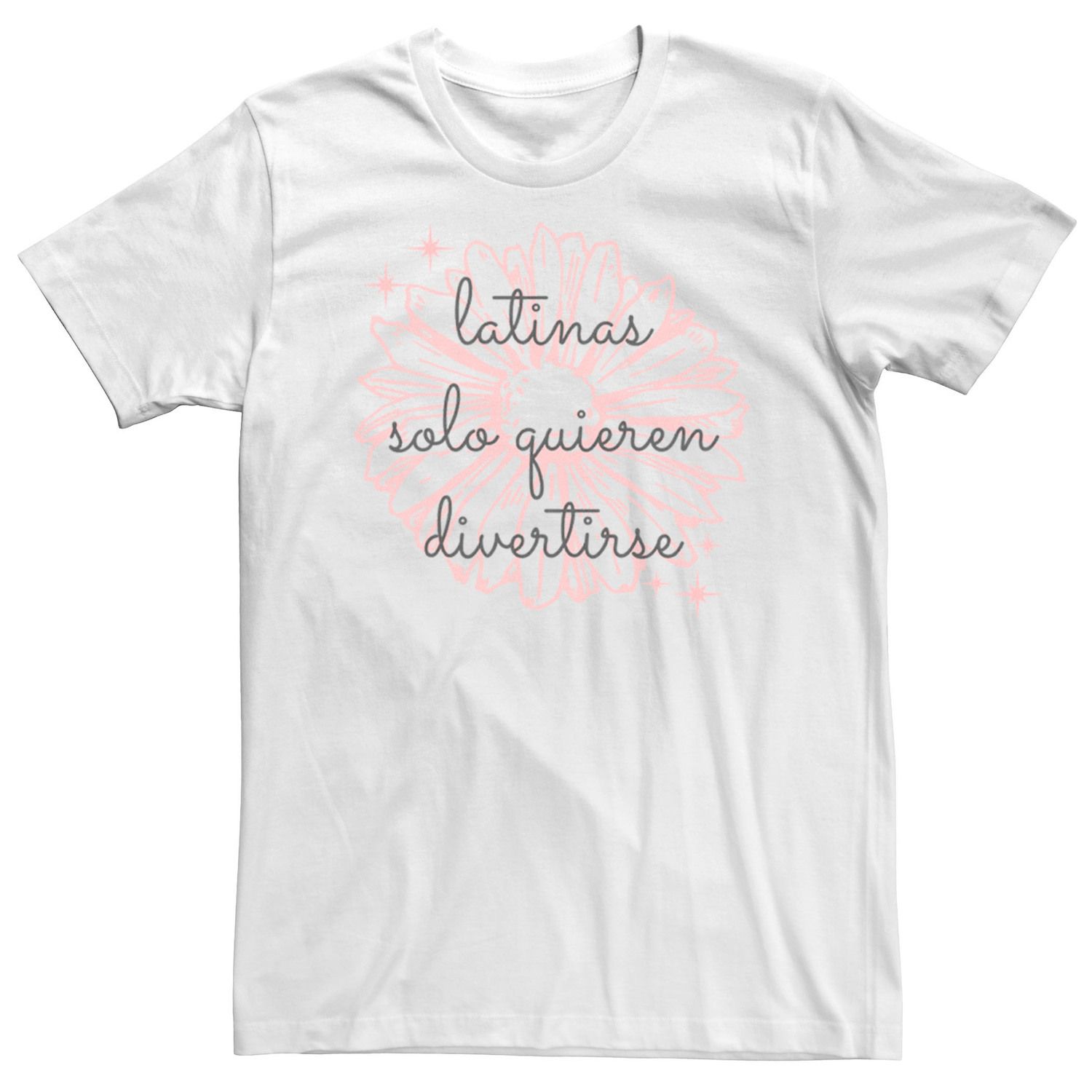 Мужская футболка Gonzales Latina Solo Quieren Divertirse с розовым цветком Licensed Character latina solo