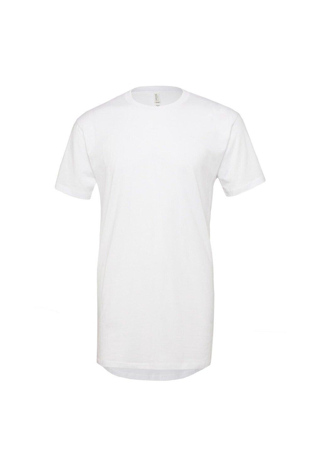 Длинная городская футболка Bella + Canvas, белый мужская летняя футболка темно фиолетового цвета размеры s 2xl