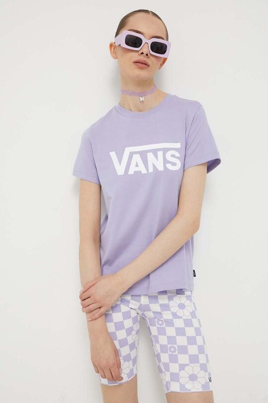 

Хлопковая футболка Vans, фиолетовый