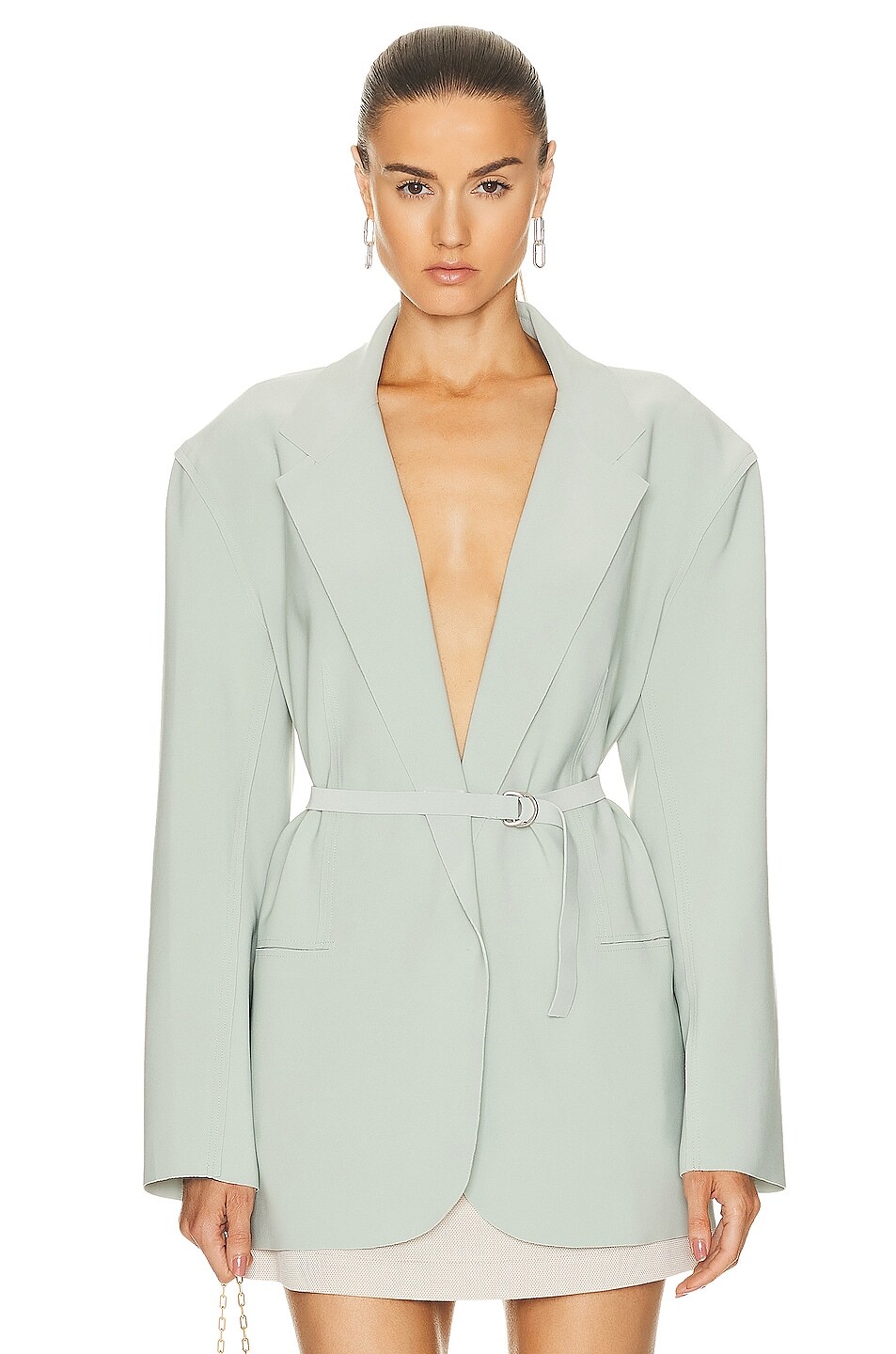 

Куртка Norma Kamali Oversized Single Breasted, цвет Dried Sage