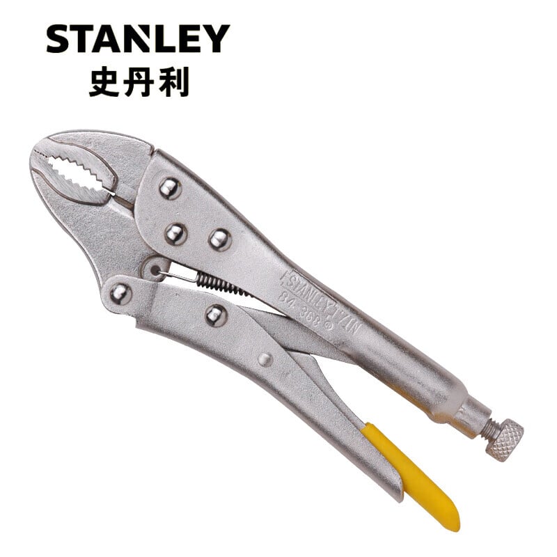 Stanley 84-368-23 Мощные плоскогубцы с изогнутыми зубьями 6-дюймовые плоскогубцы с фиксированным зажимом промышленного класса, инструмент, мощные плоскогубцы