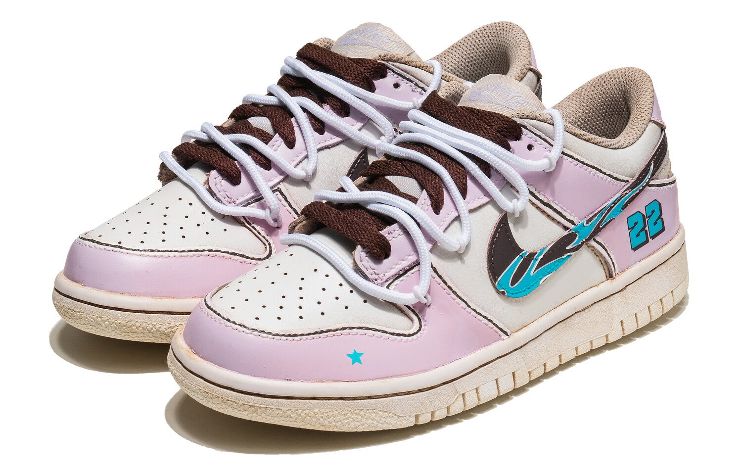 

Кроссовки Nike Dunk Skateboarding Shoes Women's Low-top Blue/white, фиолетовый