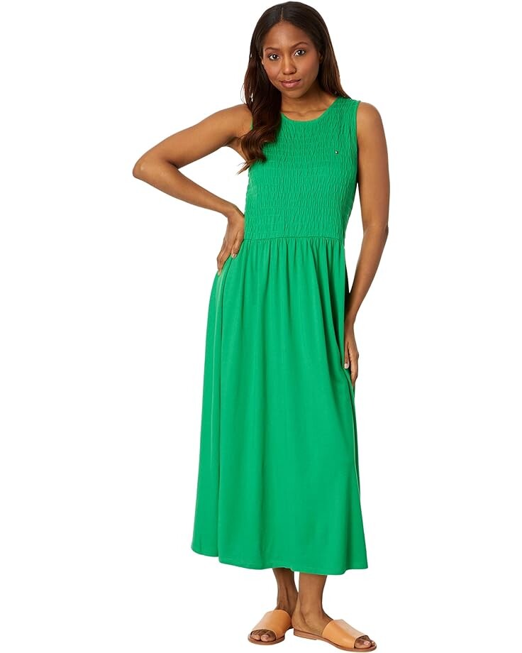 

Платье Tommy Hilfiger Sleeveless Smocked, цвет Fern