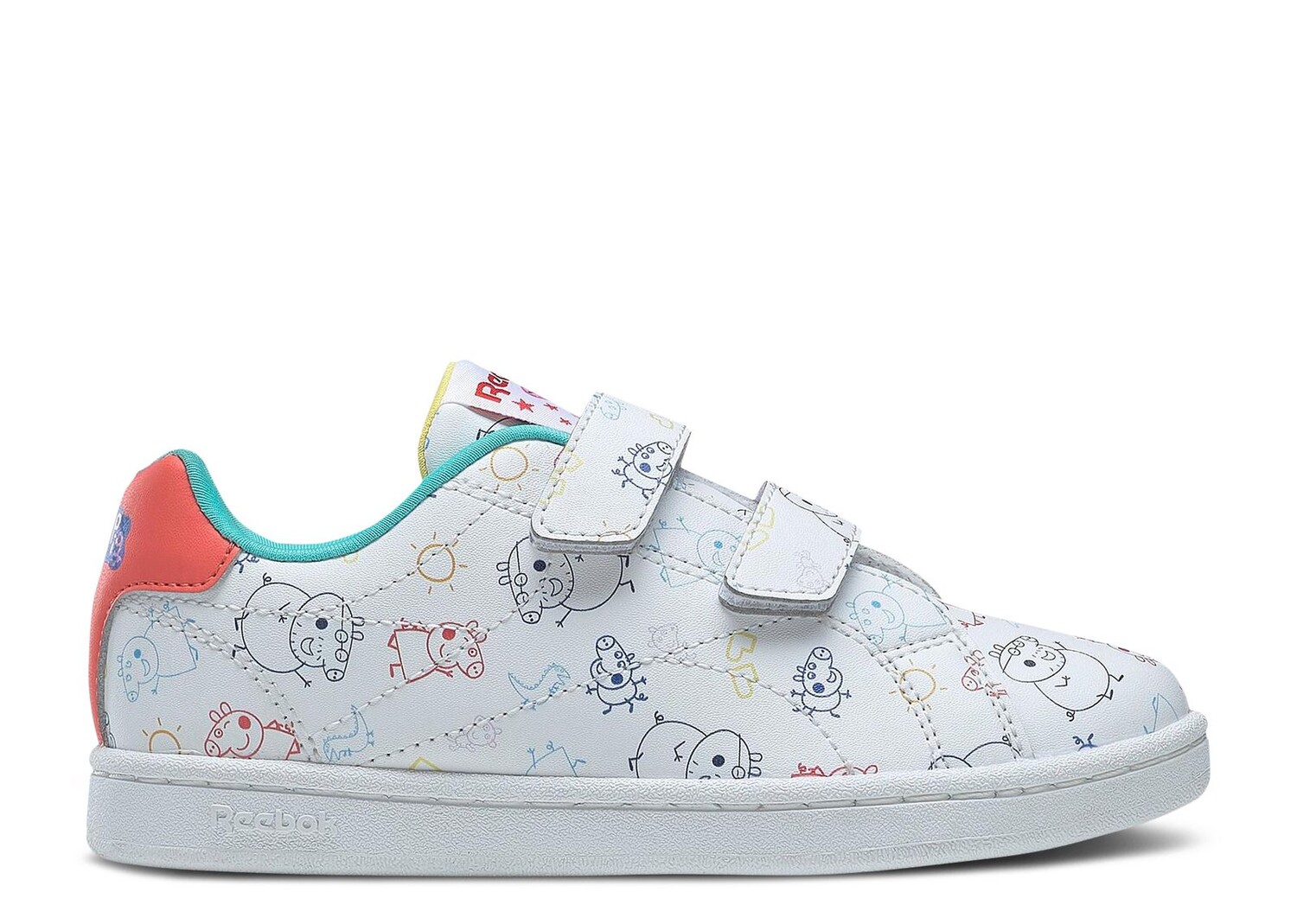 

Кроссовки Reebok Peppa Pig X Royal Complete Little Kid 'Family Pigs', белый