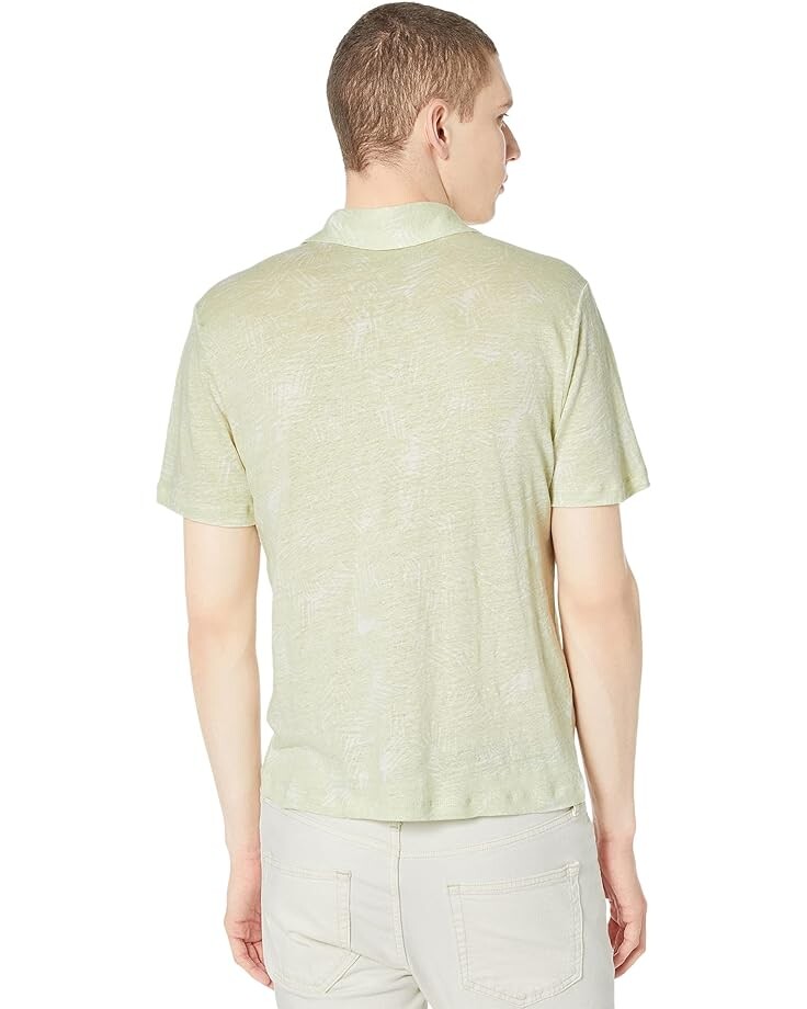 Поло Vince Palm Print Linen Short Sleeve Polo, цвет Optic White/Endive сито слив apollo endive 10 5 см