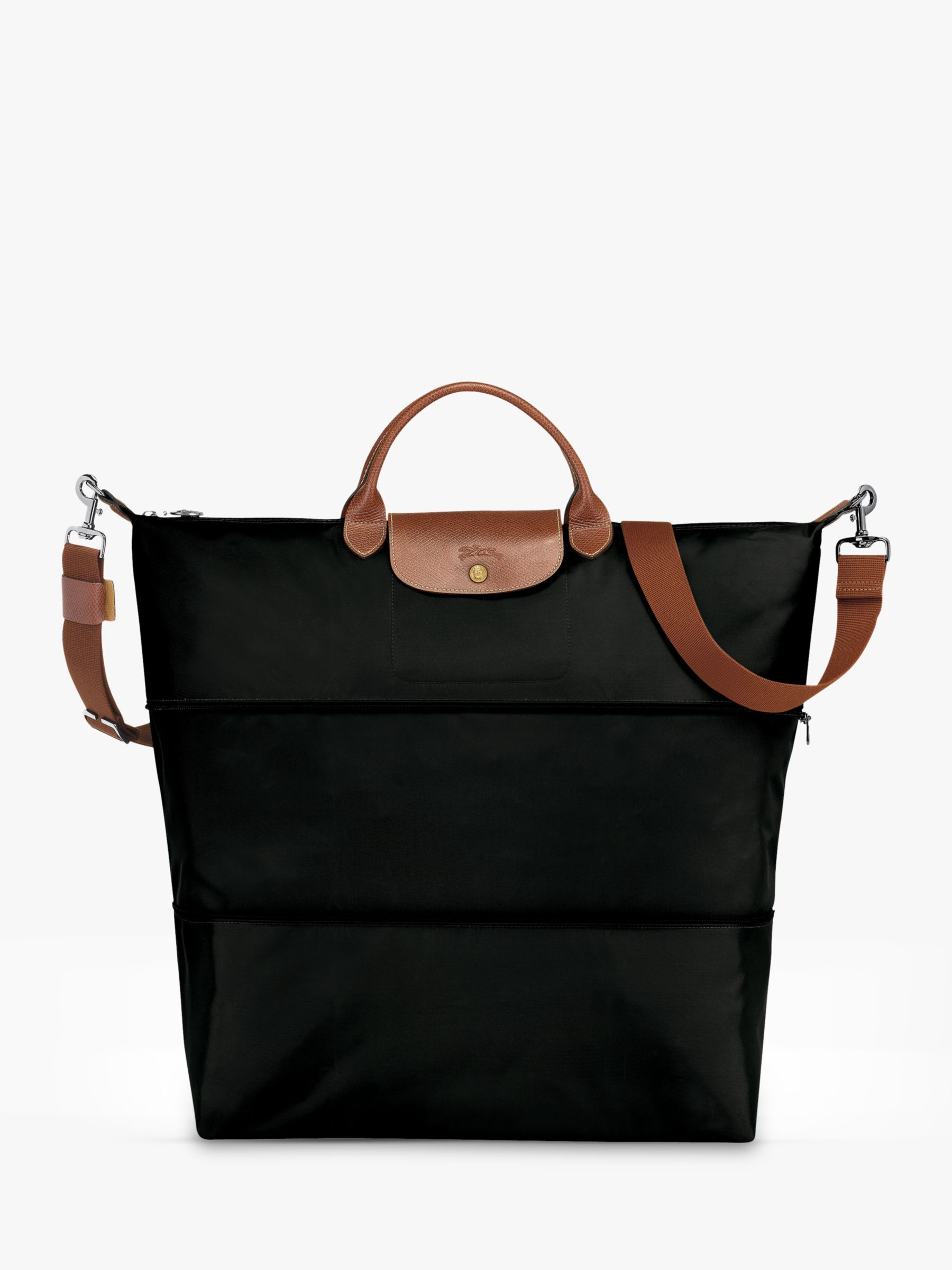 цена Оригинальная расширяемая дорожная сумка Le Pliage Longchamp, черный