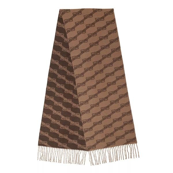 

Шарф scarf allover blanket beige/brown Balenciaga, коричневый