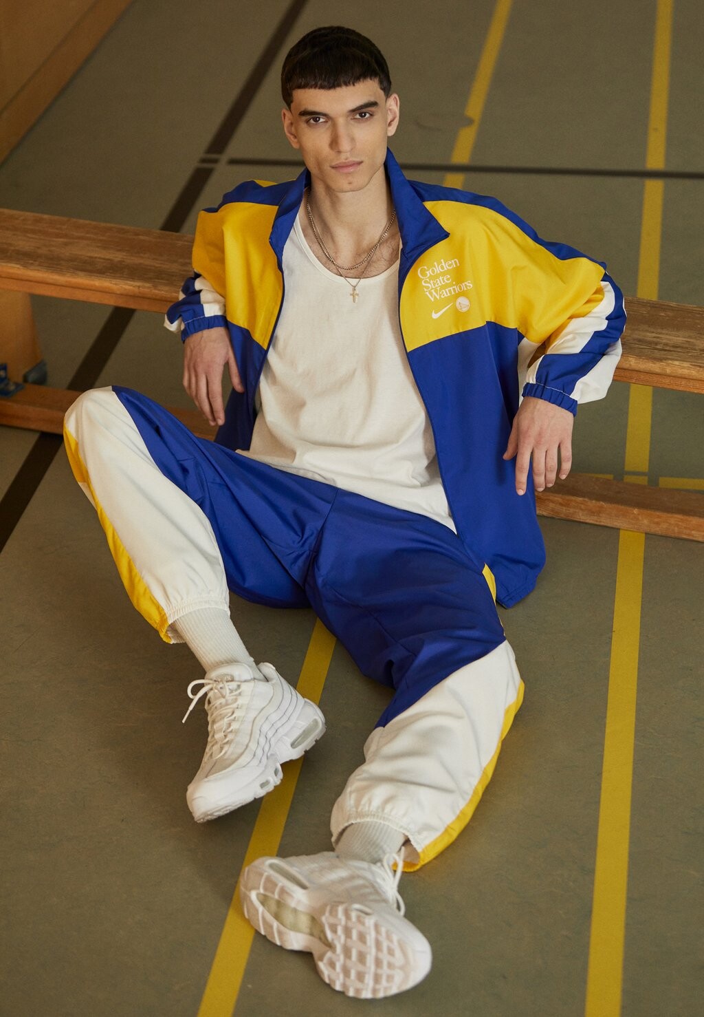 

Team Nba Golden State Warriors Tracksuit Nike, цвет rush blue/amarillo/white