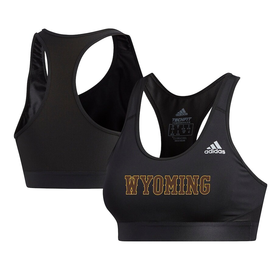 

Спортивный бюстгальтер adidas Wyoming Cowboys, черный
