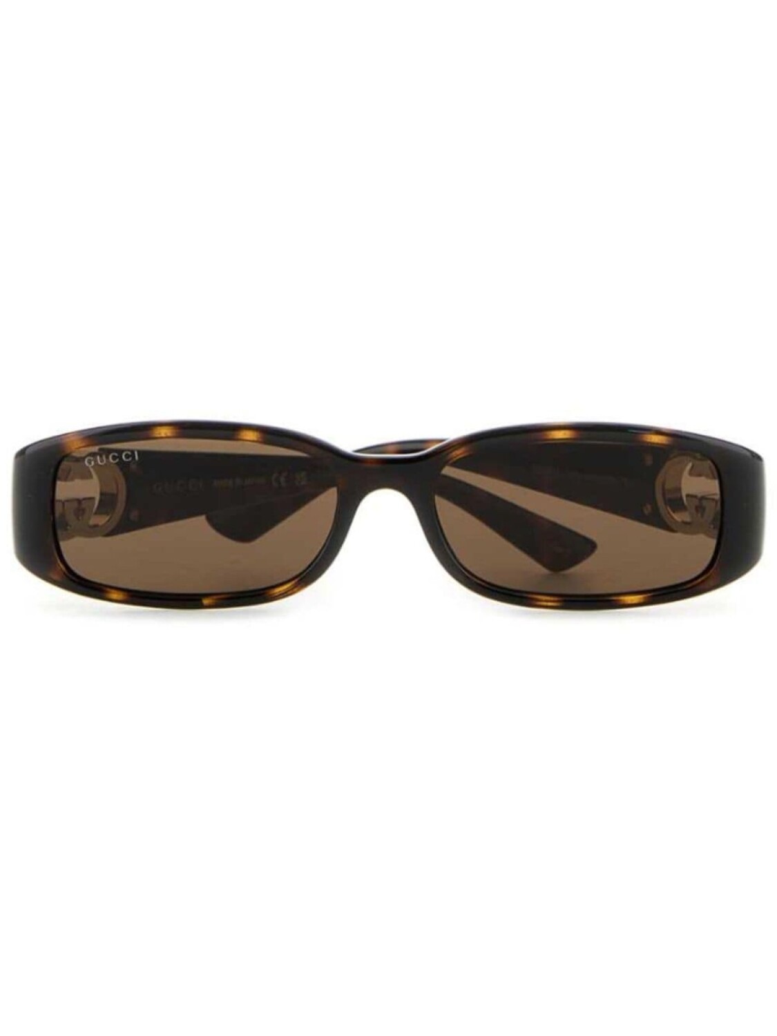 

Gucci Eyewear солнцезащитные очки в прямоугольной оправе, коричневый