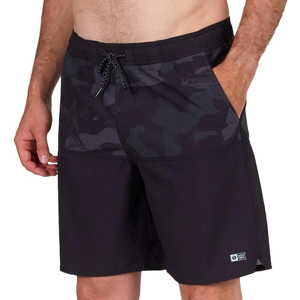 

Шорты для плавания Salty Crew Doubletime Elastic Utility Boa Swimming Shorts, черный