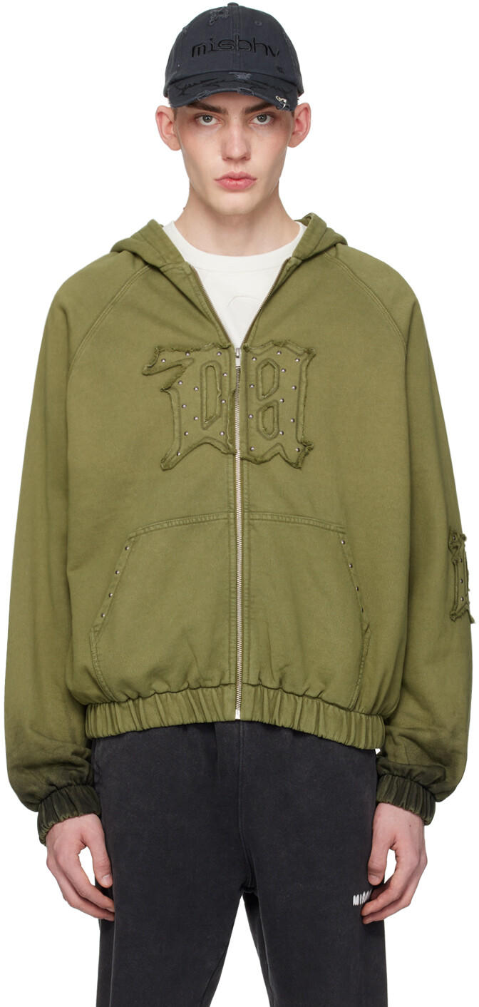 

Зеленая толстовка с капюшоном «Метаморф» Misbhv, цвет Washed olive
