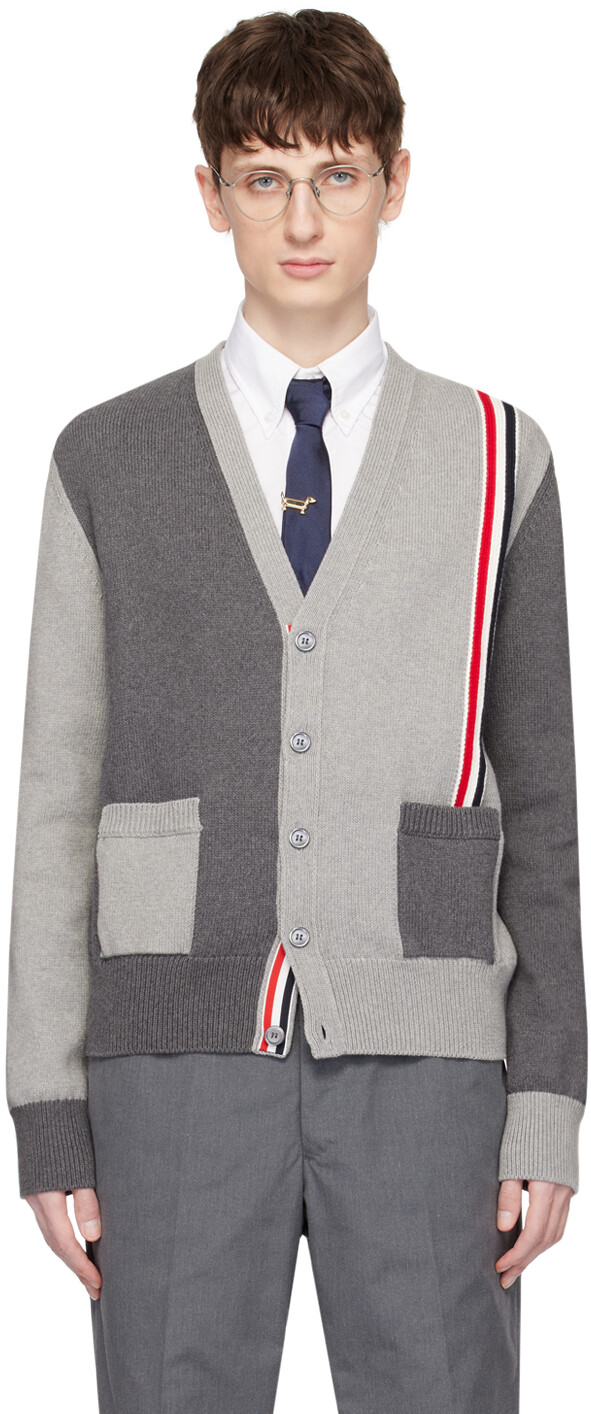 

Серый кардиган Funmix Thom Browne